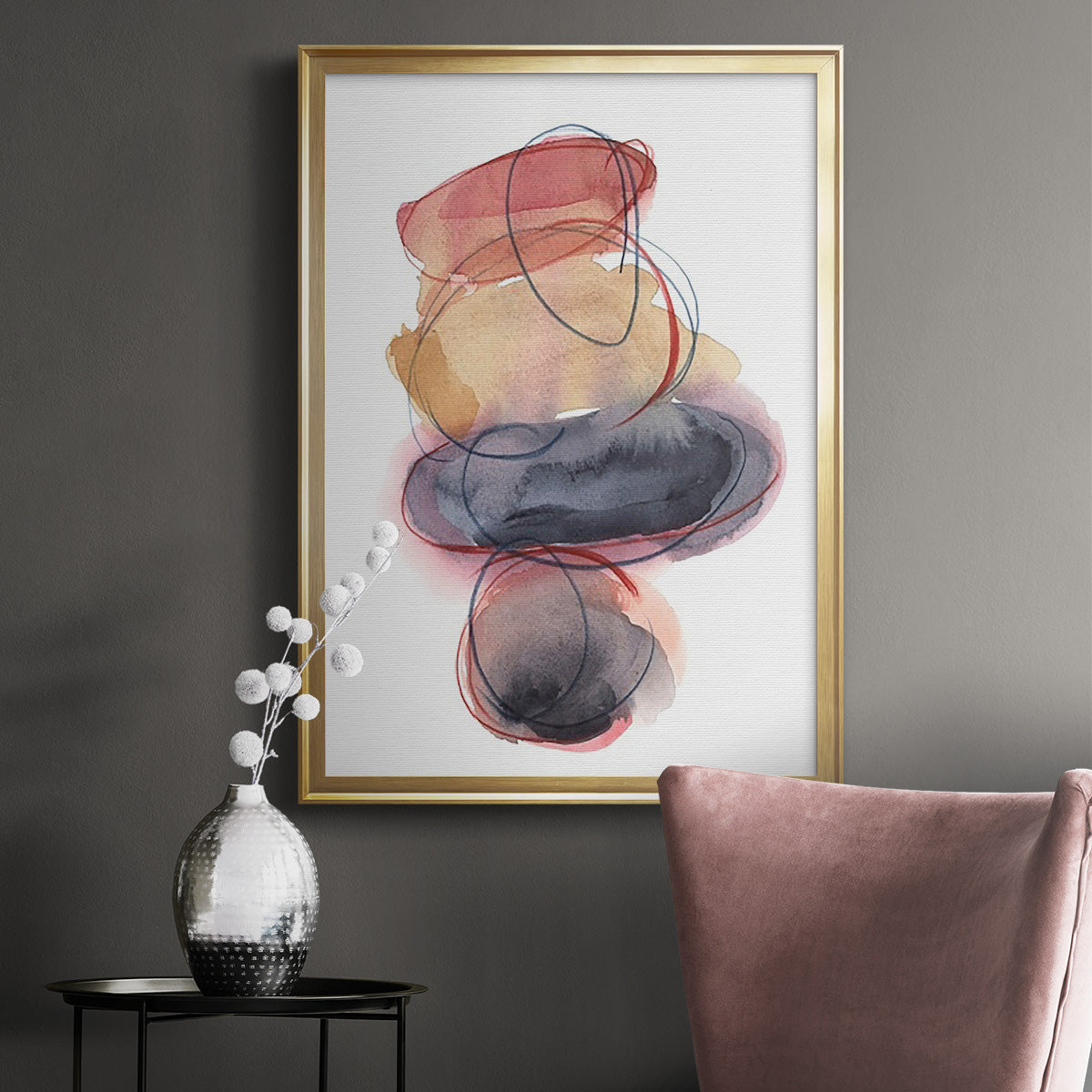 Balancing Act I - Modern Framed Canvas Print