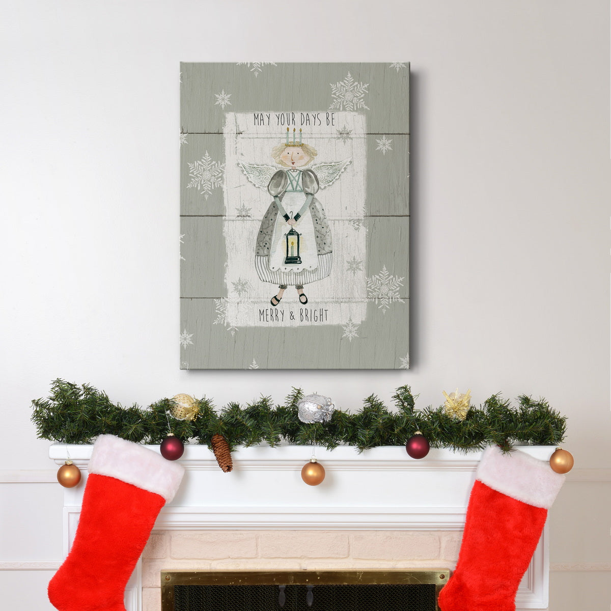 Merry & Bright Angel Premium Gallery Wrapped Canvas - Ready to Hang