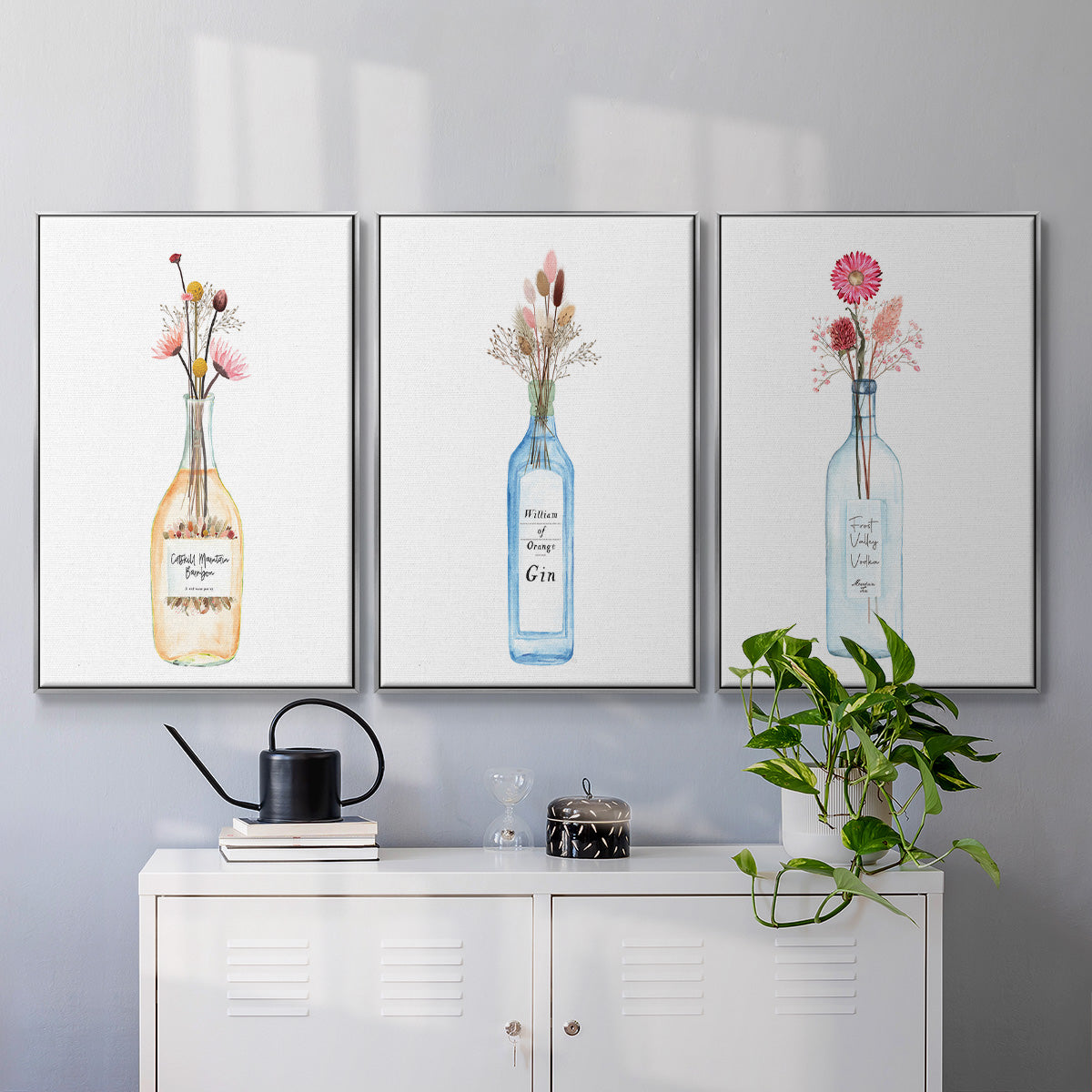 Frost Valley Vodka - Framed Premium Gallery Wrapped Canvas L Frame 3 Piece Set - Ready to Hang