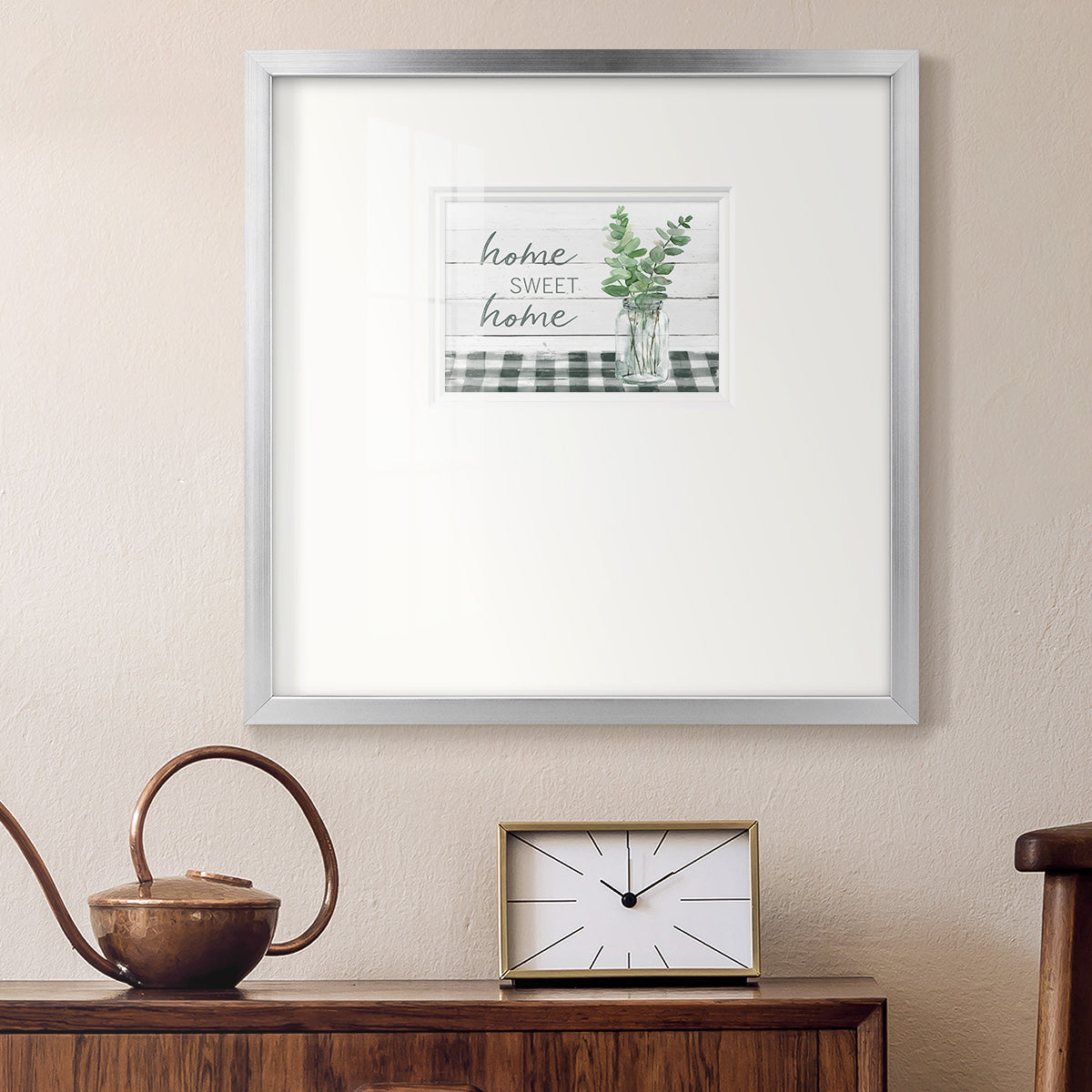 Eucalyptus Home Sweet Home Premium Framed Print Double Matboard