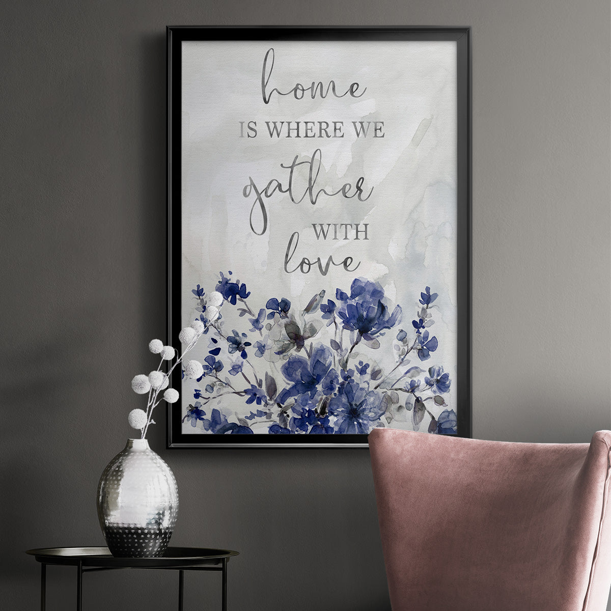 Gather With Love - Modern Framed Canvas Print