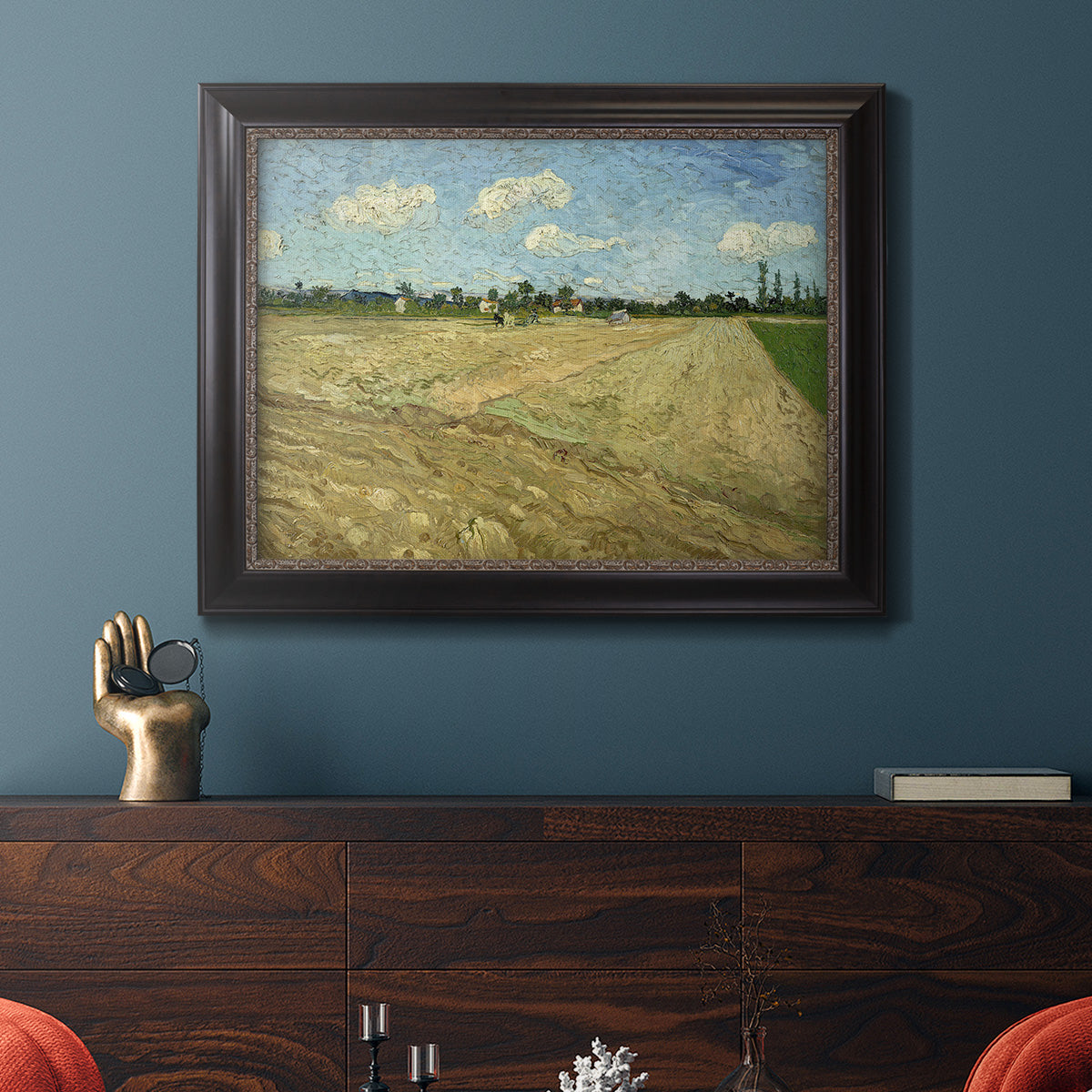 Ploughed Fields - Ornate Framed Canvas Print