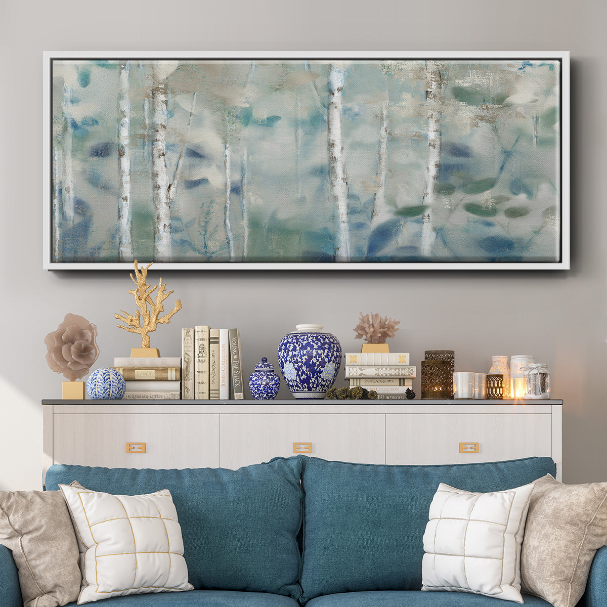 Zen Forest II - Floater Framed Canvas Print