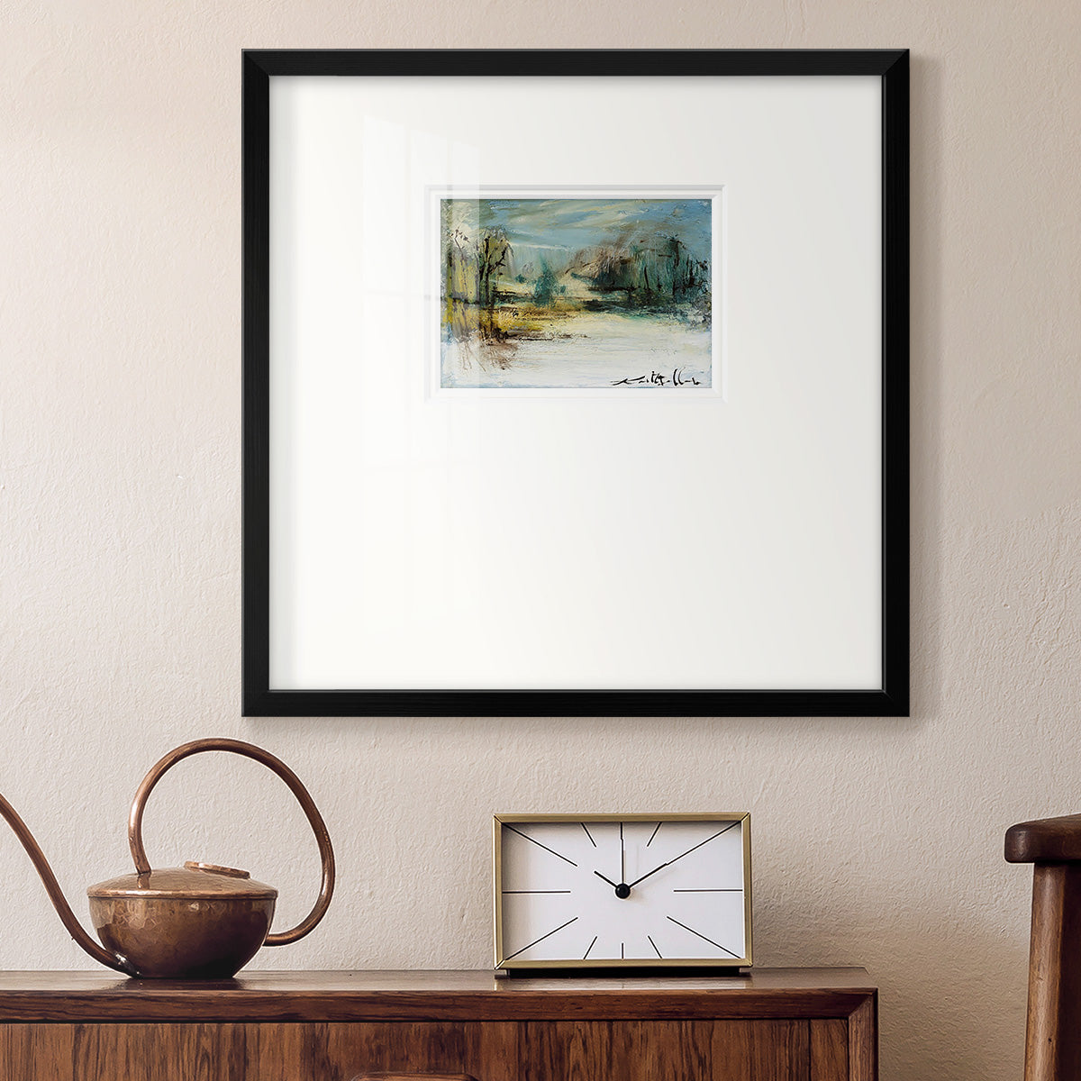 Wintery Horizon II Premium Framed Print Double Matboard