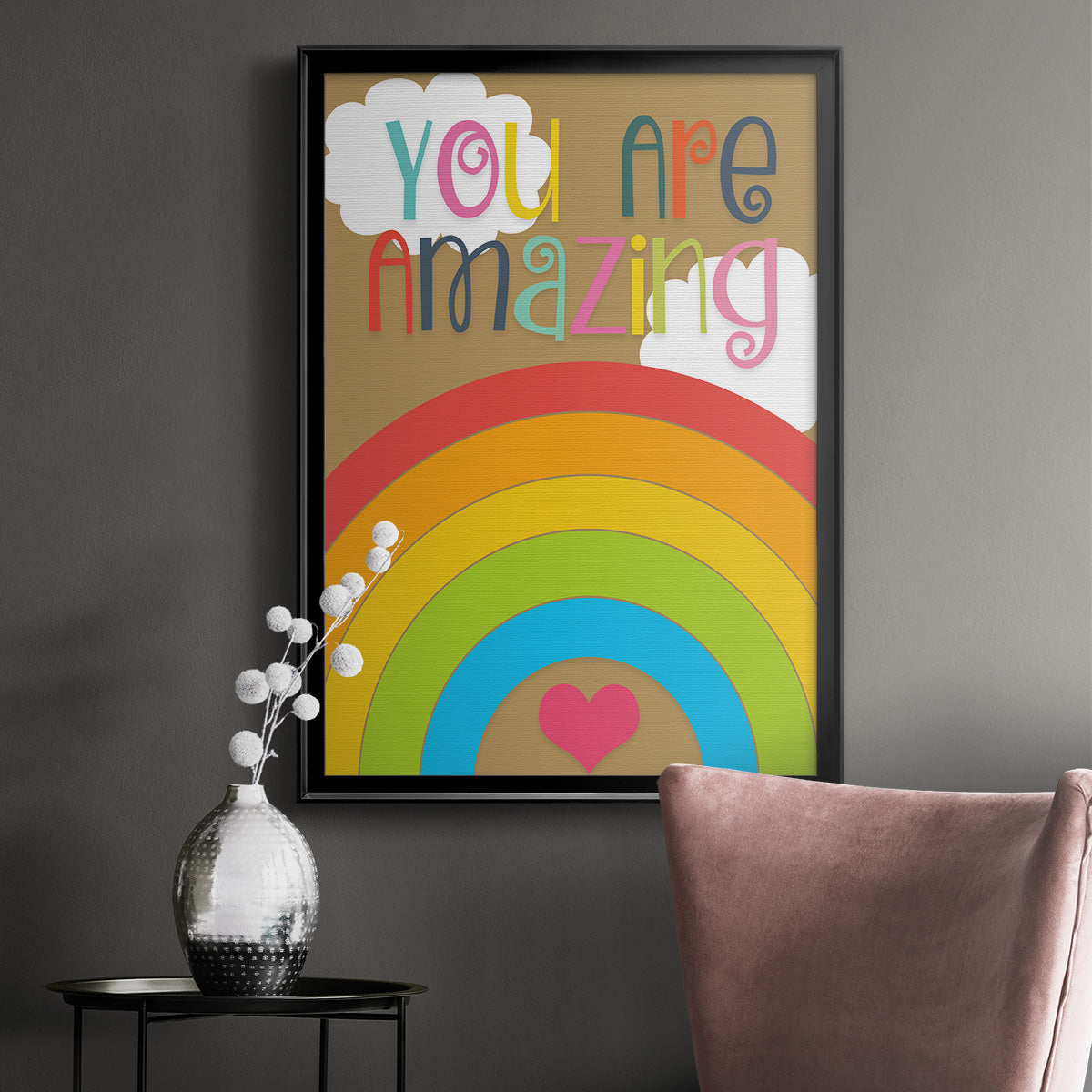 You Are Amazing - Modern Framed Canvas Print