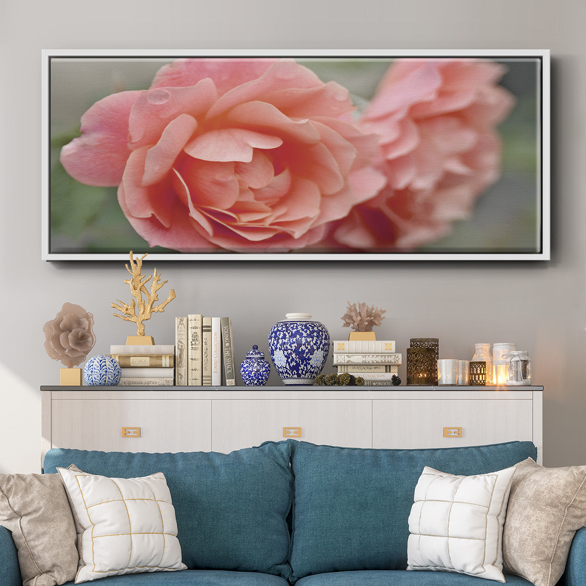 Cottage Climber - Floater Framed Canvas Print