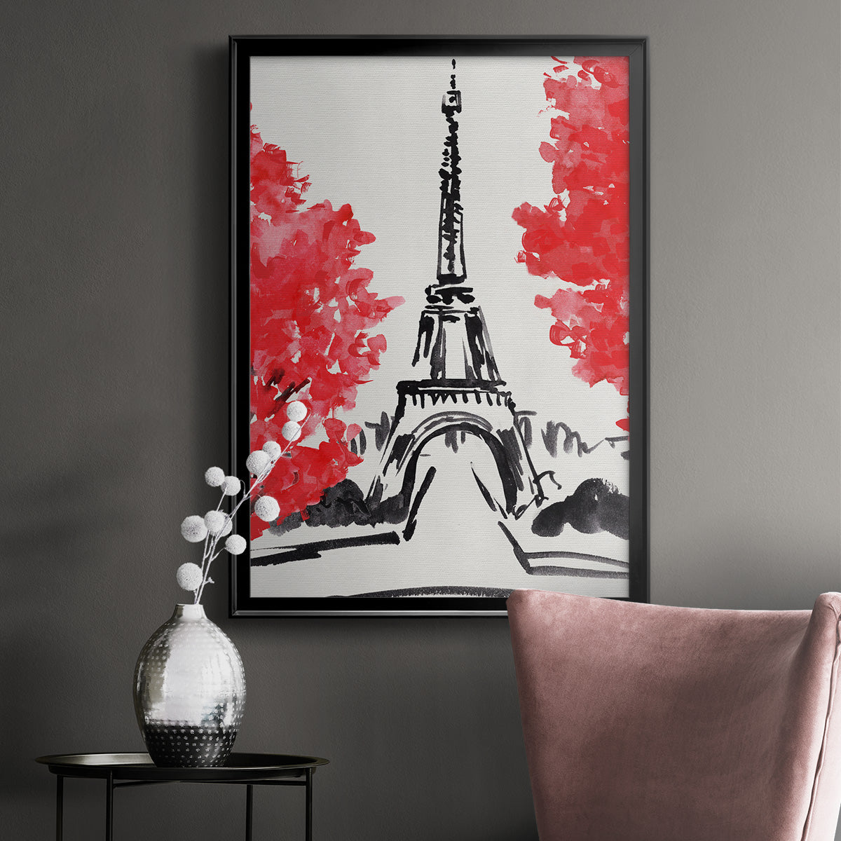 Day in Paris I - Modern Framed Canvas Print
