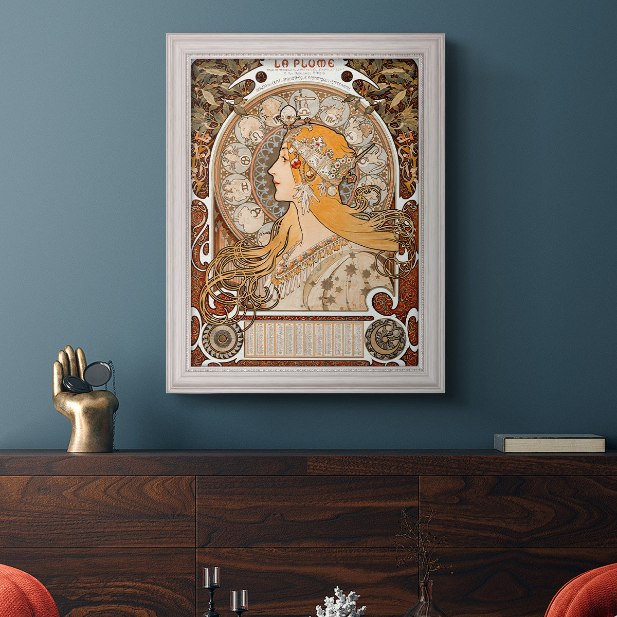 Zodiaque (La Plume) - Ornate Framed Canvas Print
