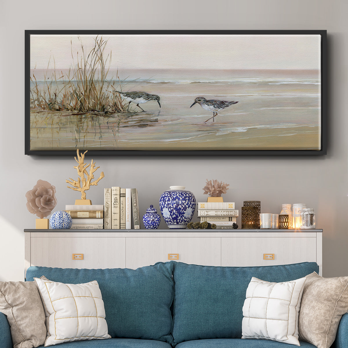 Early Risers I - Floater Framed Canvas Print