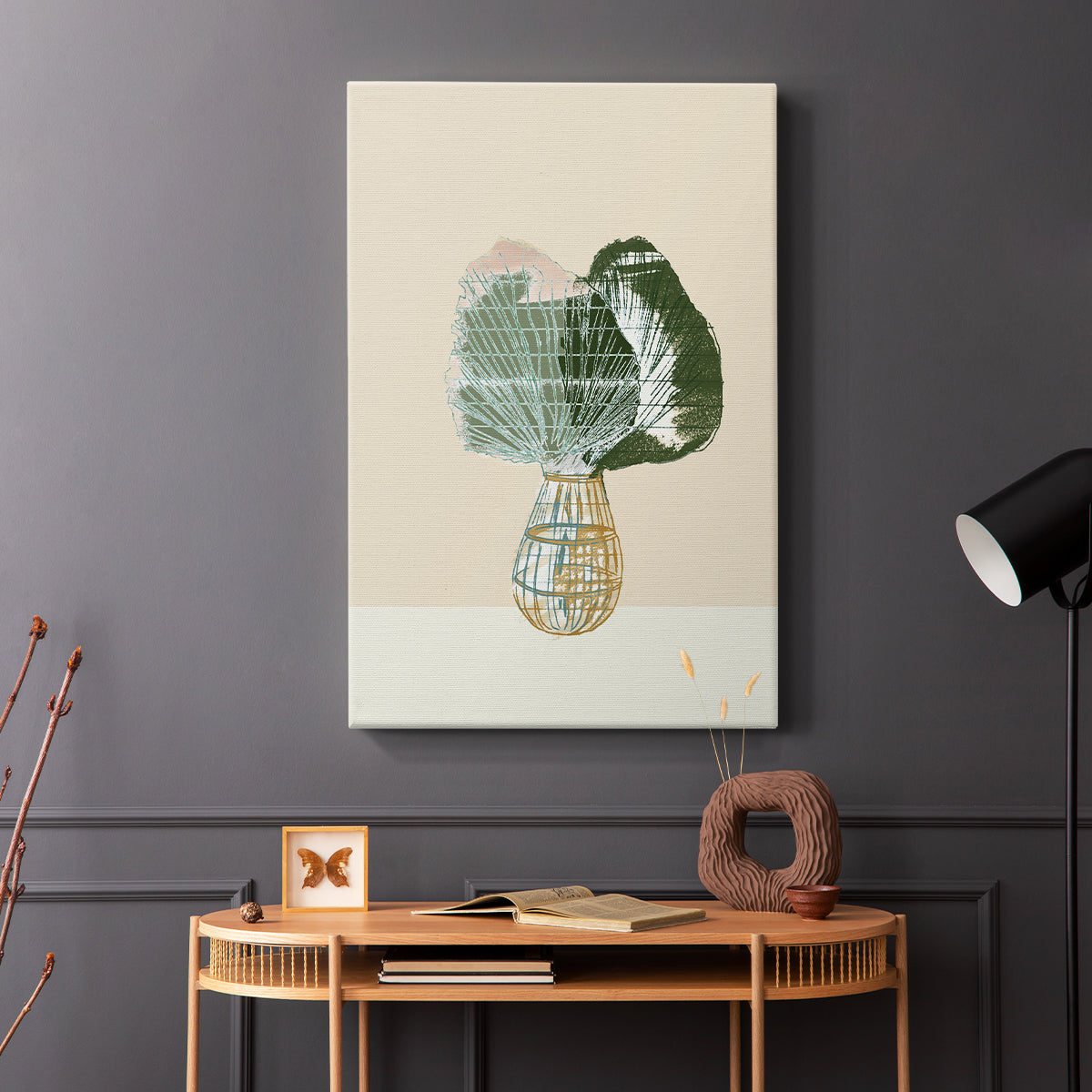 Woven Tropical Leaf II - Canvas Art Print