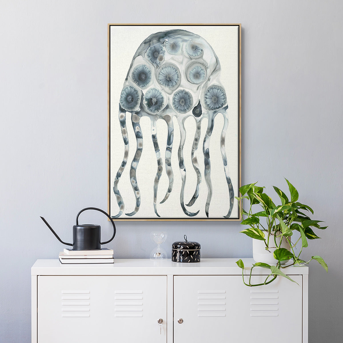 Silver Jelly  -  Framed Canvas Print