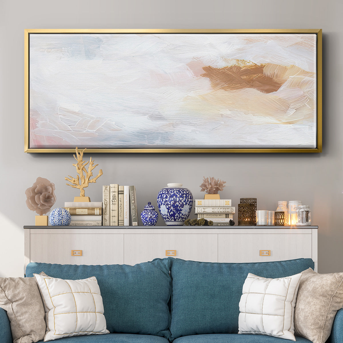 Dusk Clouds II - Floater Framed Canvas Print