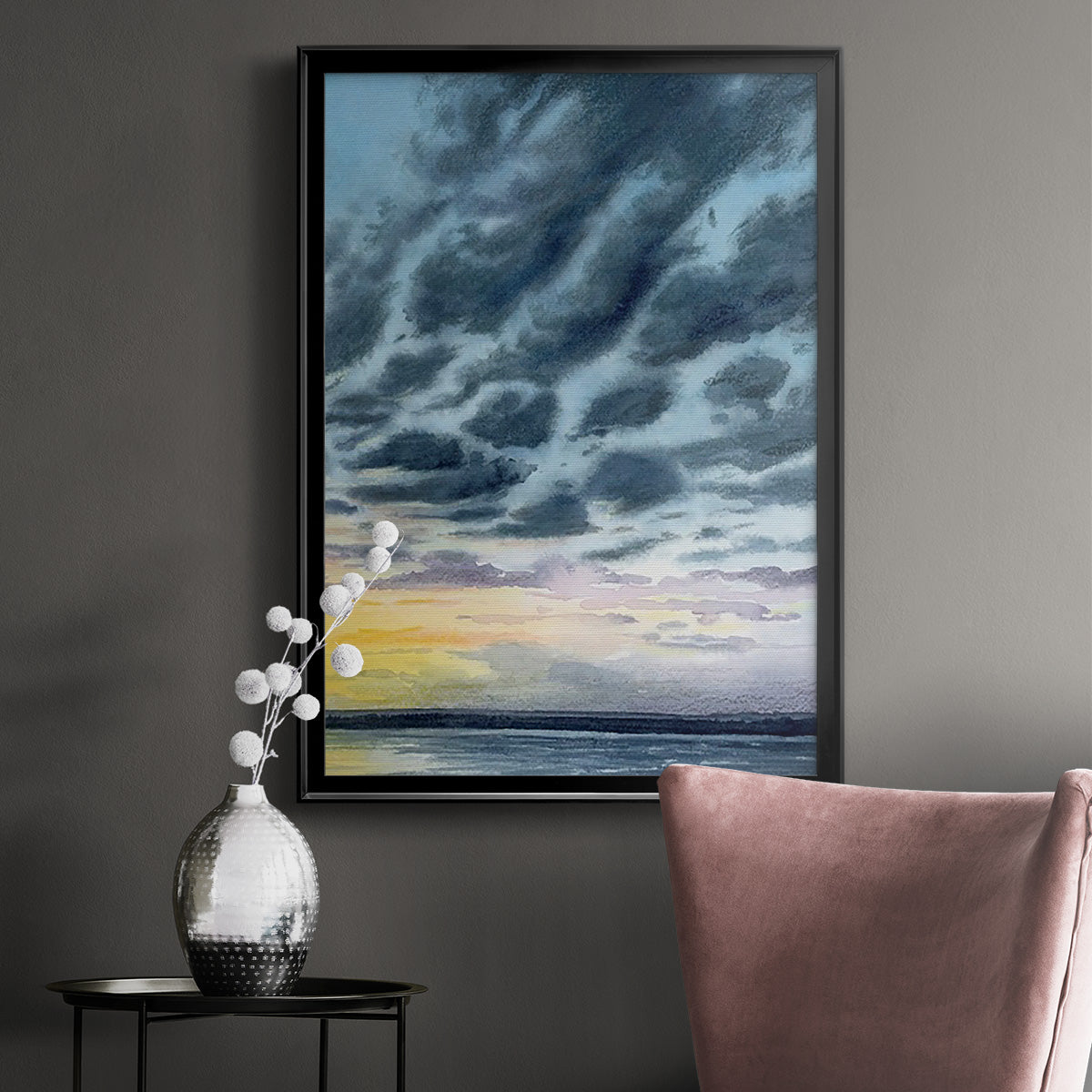 Anastasia Island Sunset II - Modern Framed Canvas Print