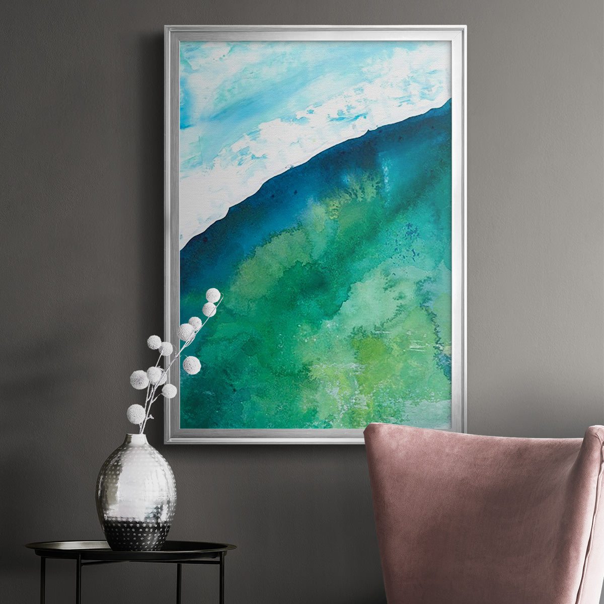 New Air II - Modern Framed Canvas Print