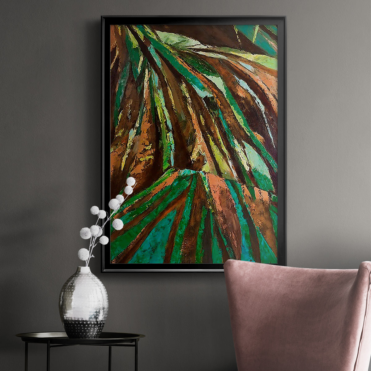 Las Palmas II - Modern Framed Canvas Print