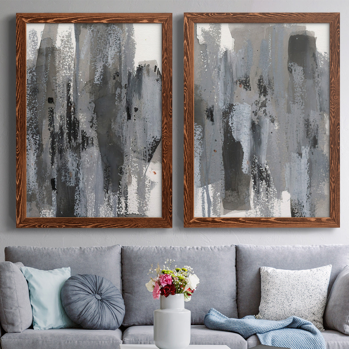 Loft Pastel III - Premium Framed Canvas 2 Piece Set - Ready to Hang