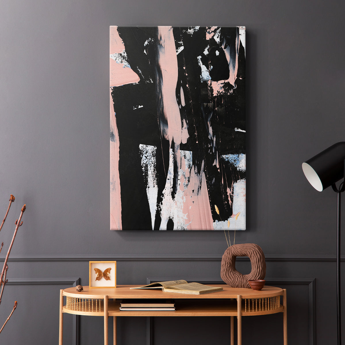 Black & Blush I - Canvas Art Print