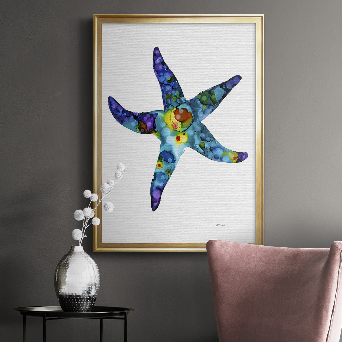 Sea Star - Modern Framed Canvas Print