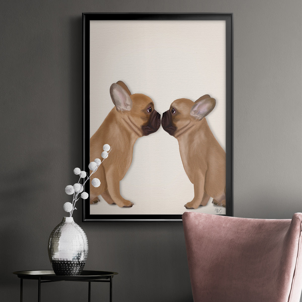 French Kiss Close Up I - Modern Framed Canvas Print