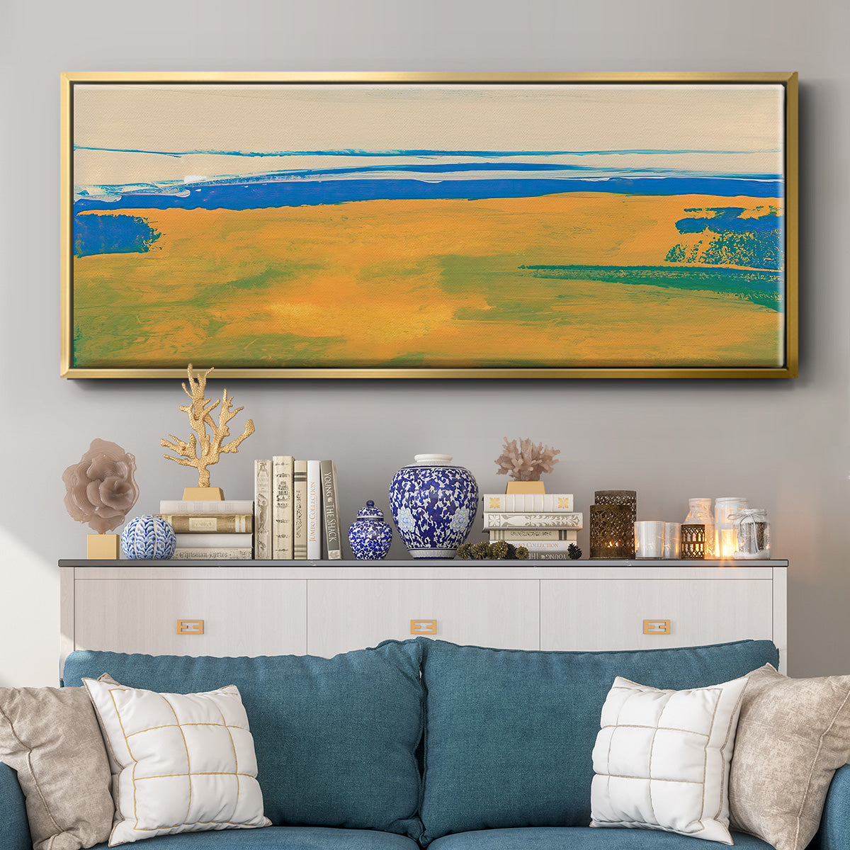 North Fork II - Floater Framed Canvas Print