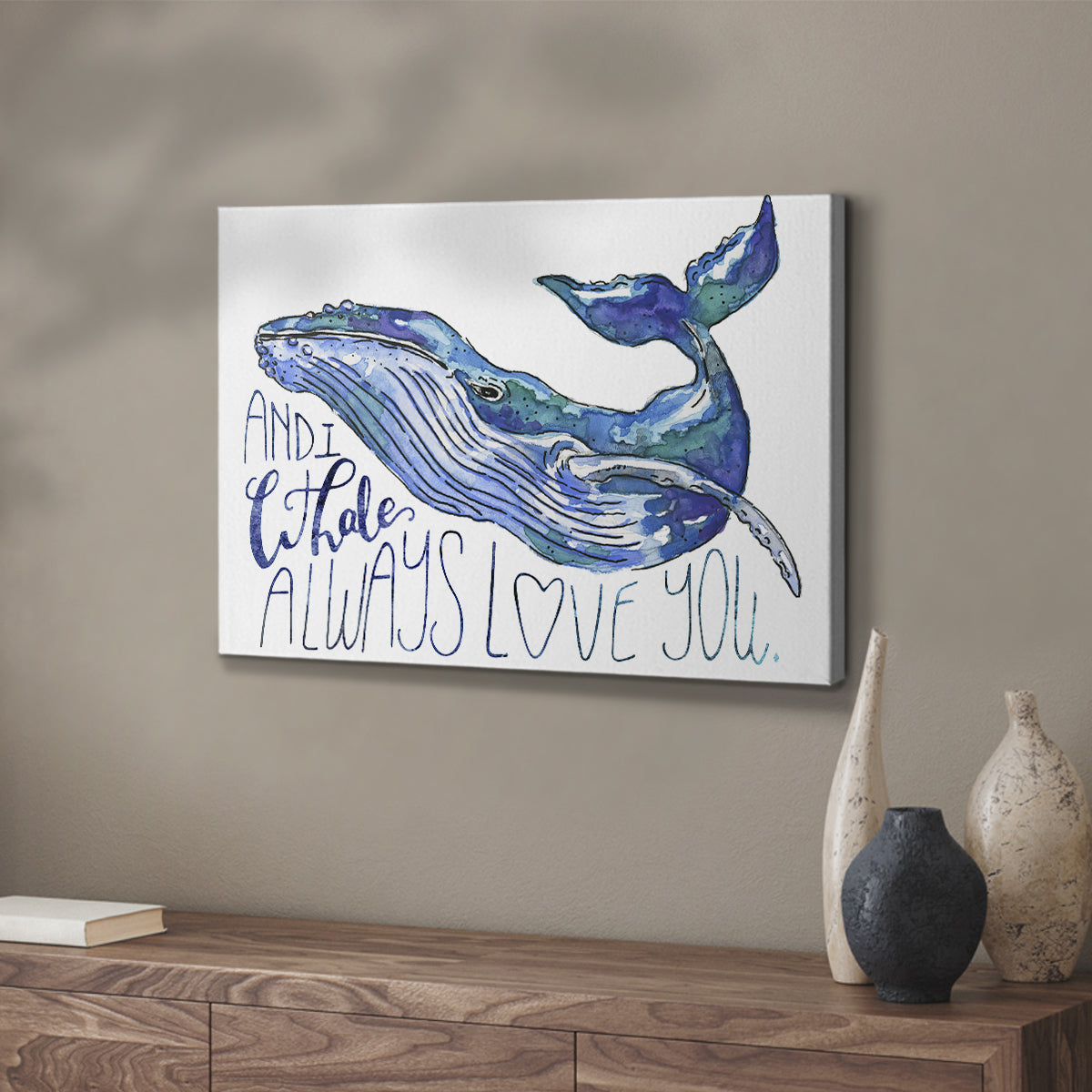 Whale Love I - Canvas Art Print