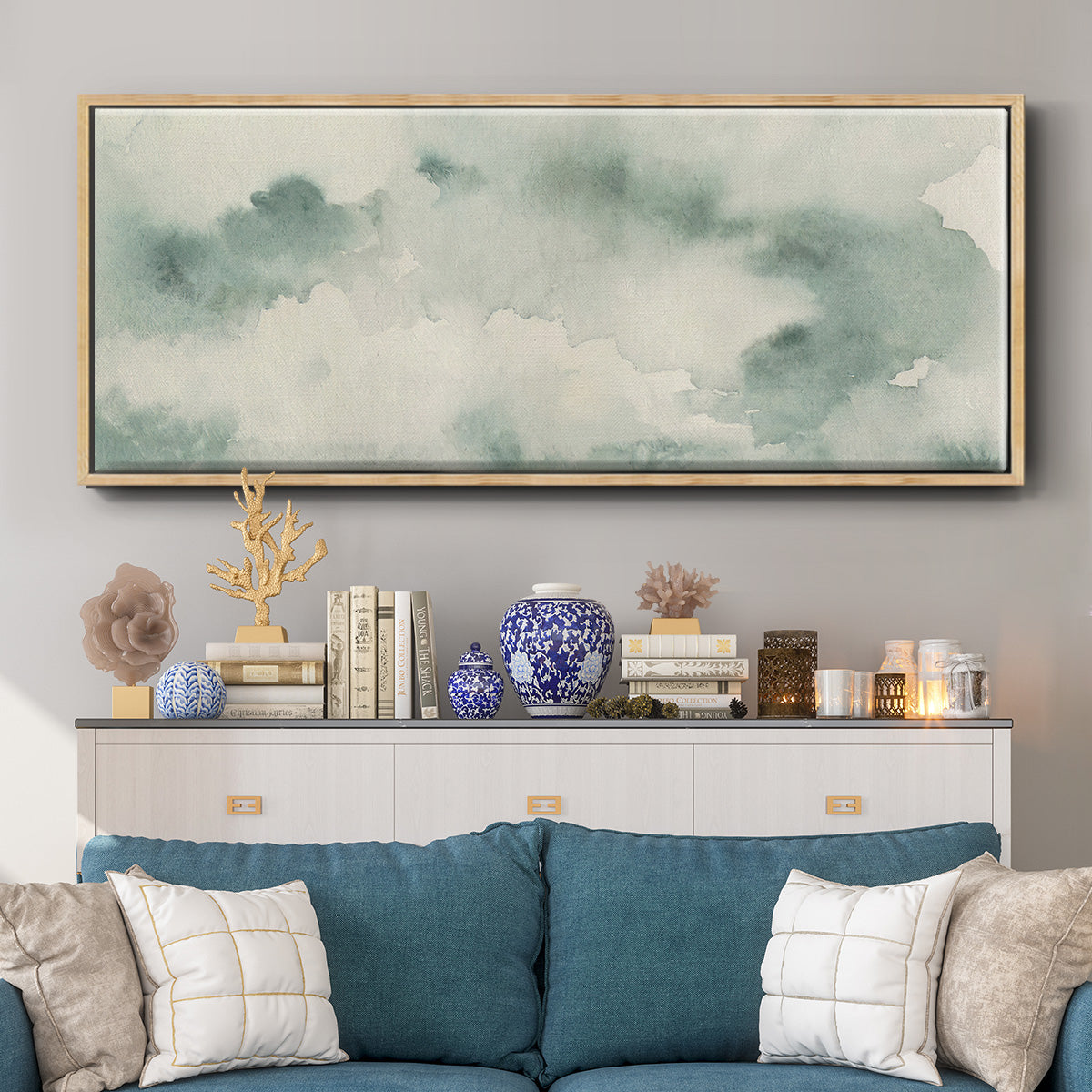 Ocean Impression III - Floater Framed Canvas Print