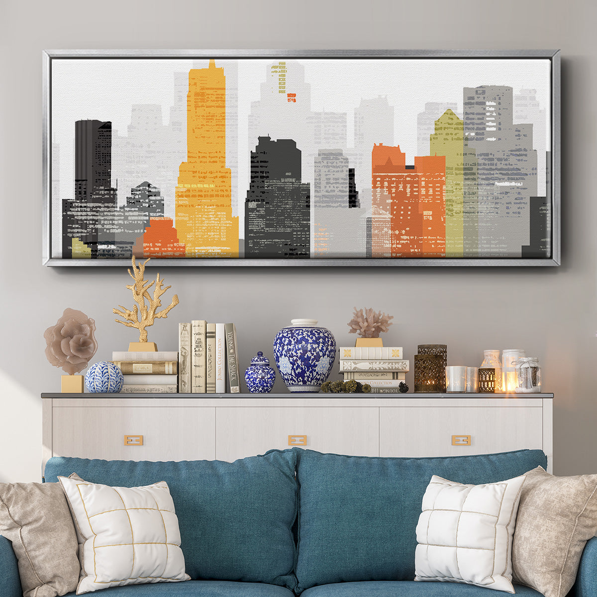 Element City - Floater Framed Canvas Print