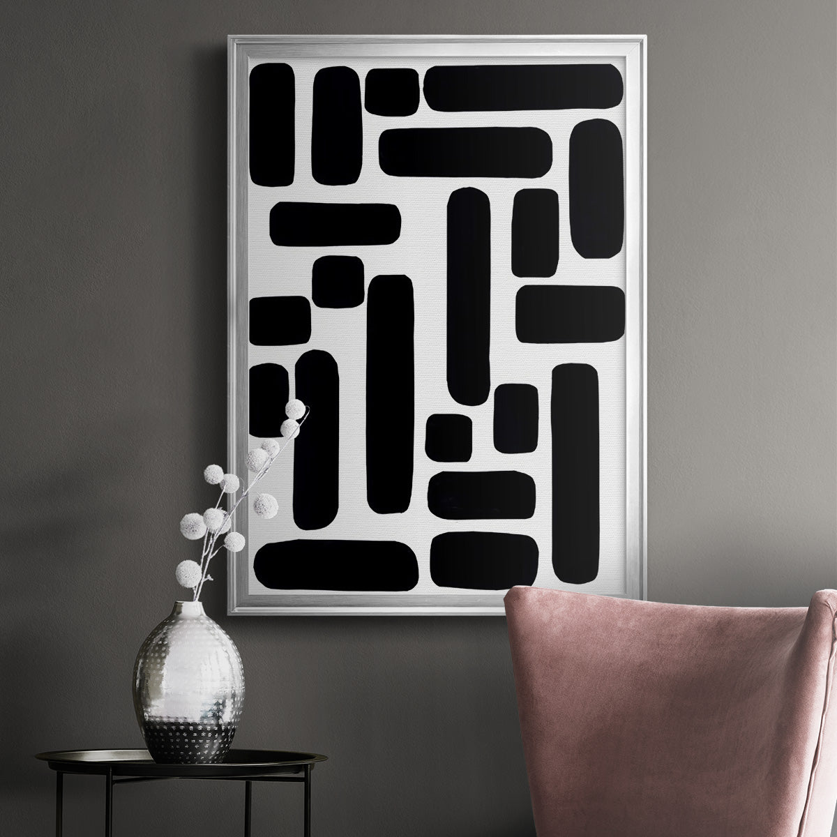 Shuffle IV - Modern Framed Canvas Print