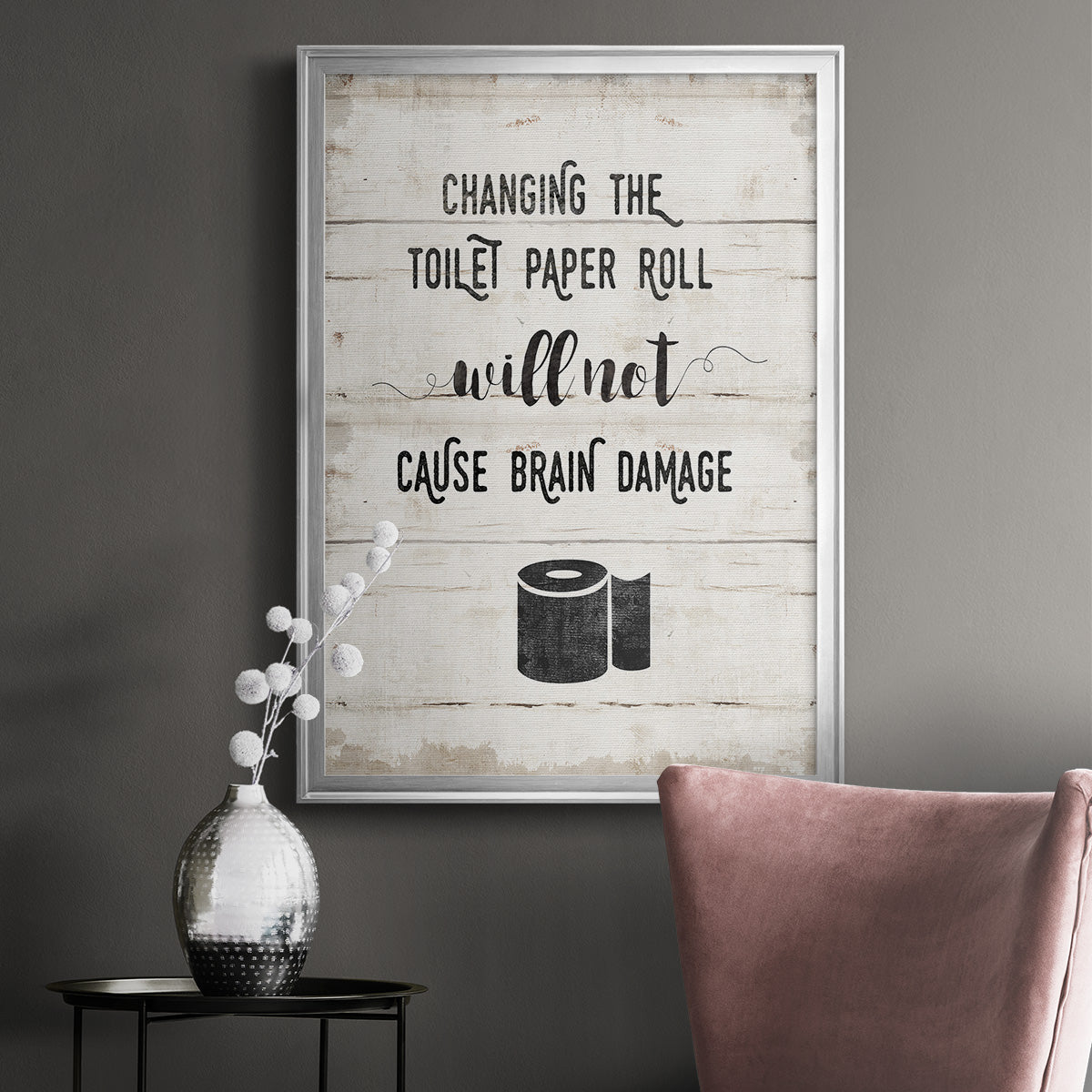 Changing the Roll - Modern Framed Canvas Print