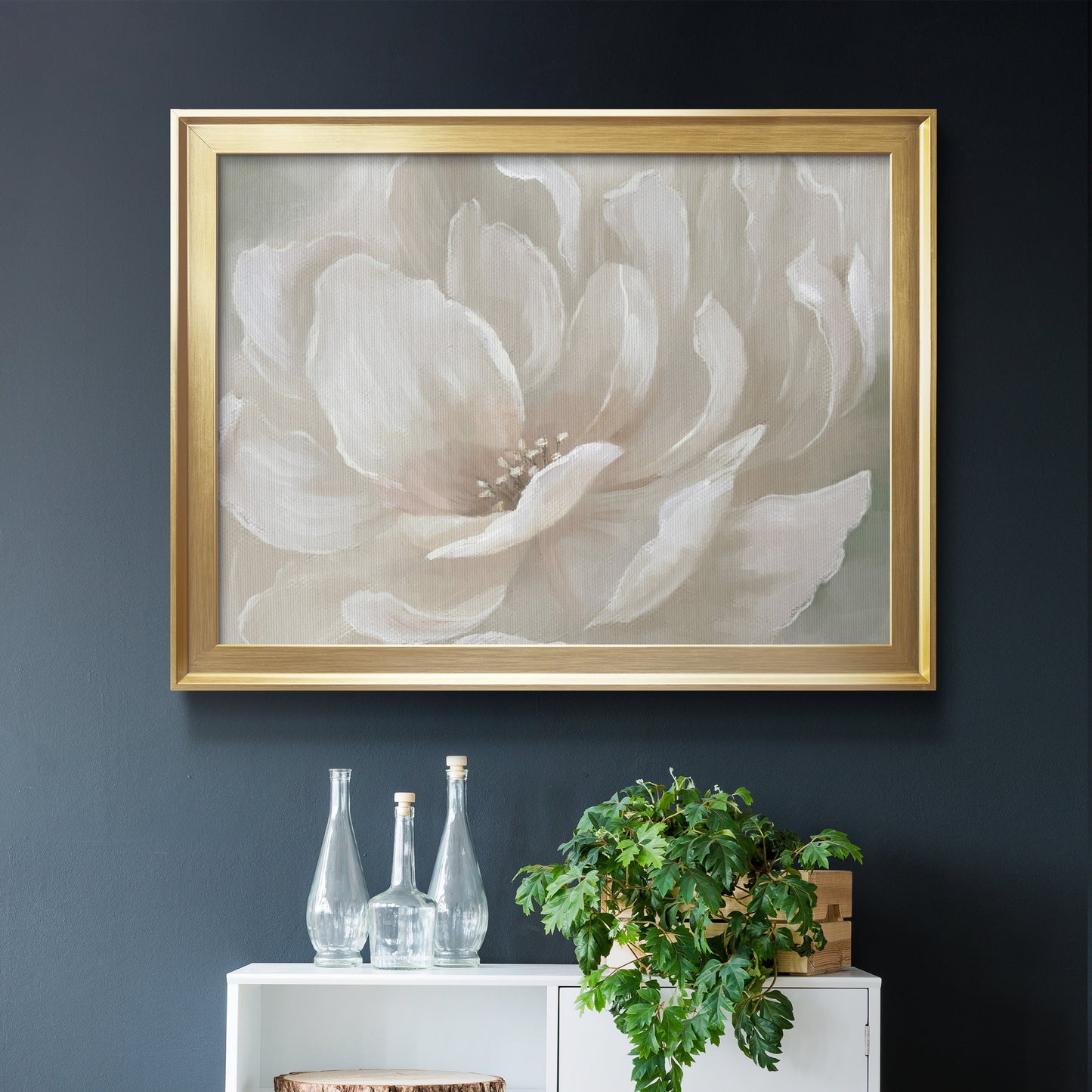 Peach Perfect - Modern Framed Canvas Print