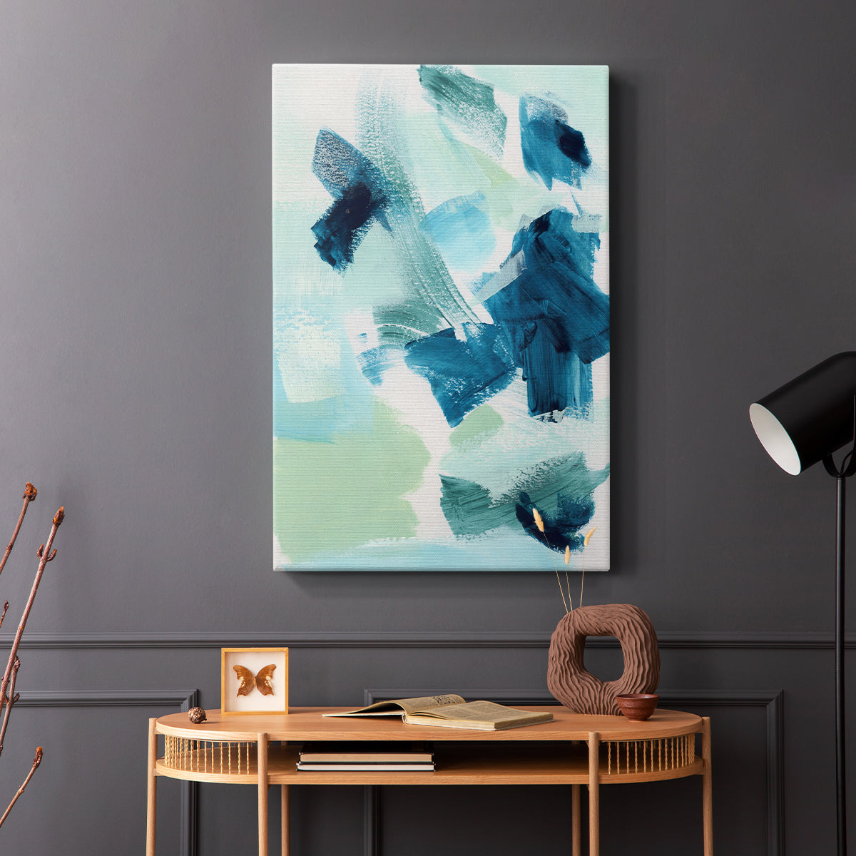 Teal Composition II - Canvas Art Print