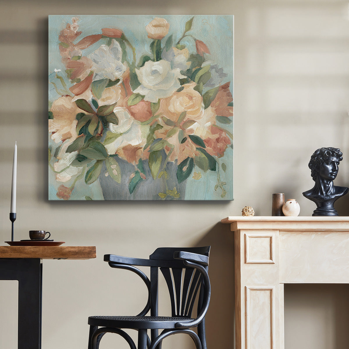 Soft Pastel Bouquet II - Canvas Art Print