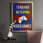 Gamer at Play III - Modern Framed Canvas Print