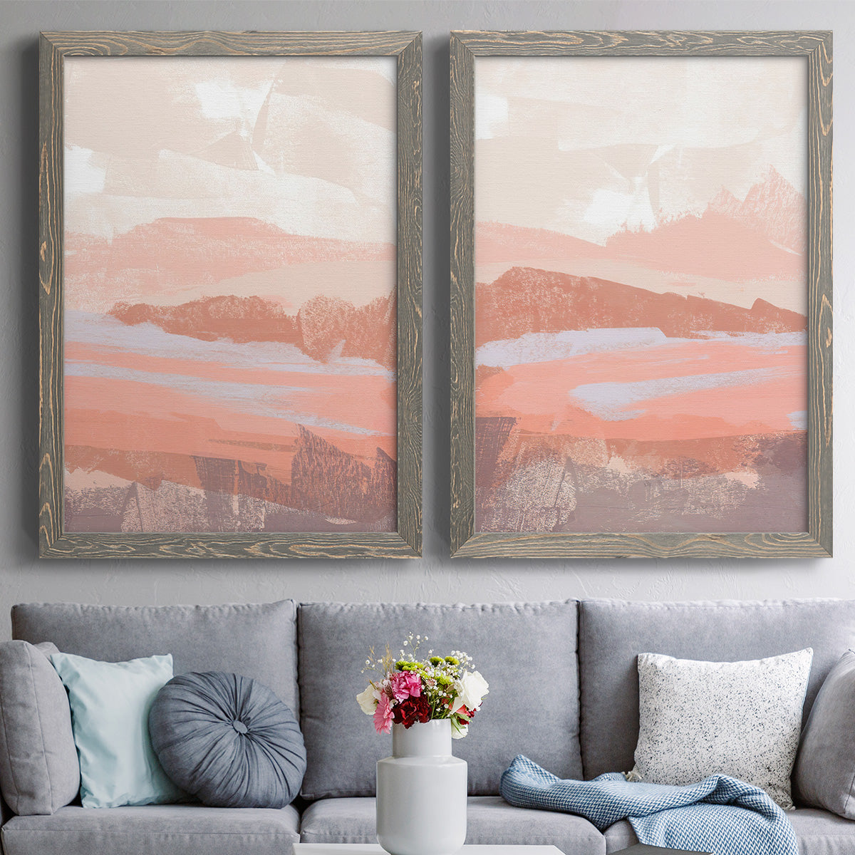 Dusty Desert I - Premium Framed Canvas 2 Piece Set - Ready to Hang