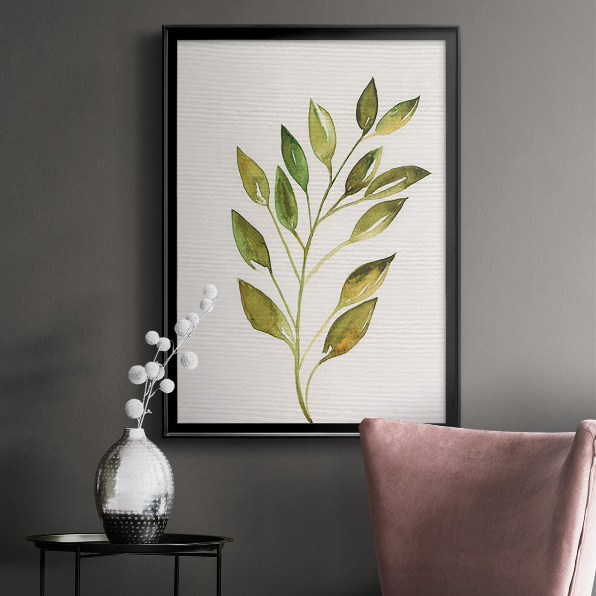 Single Twig I - Modern Framed Canvas Print
