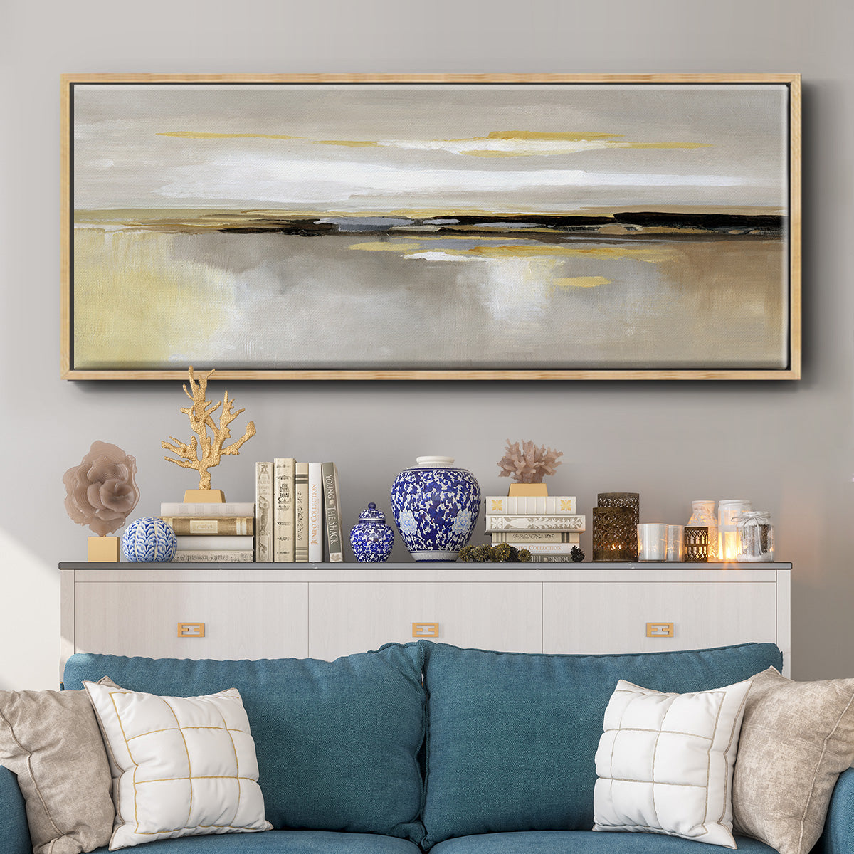 Silver Lining - Floater Framed Canvas Print