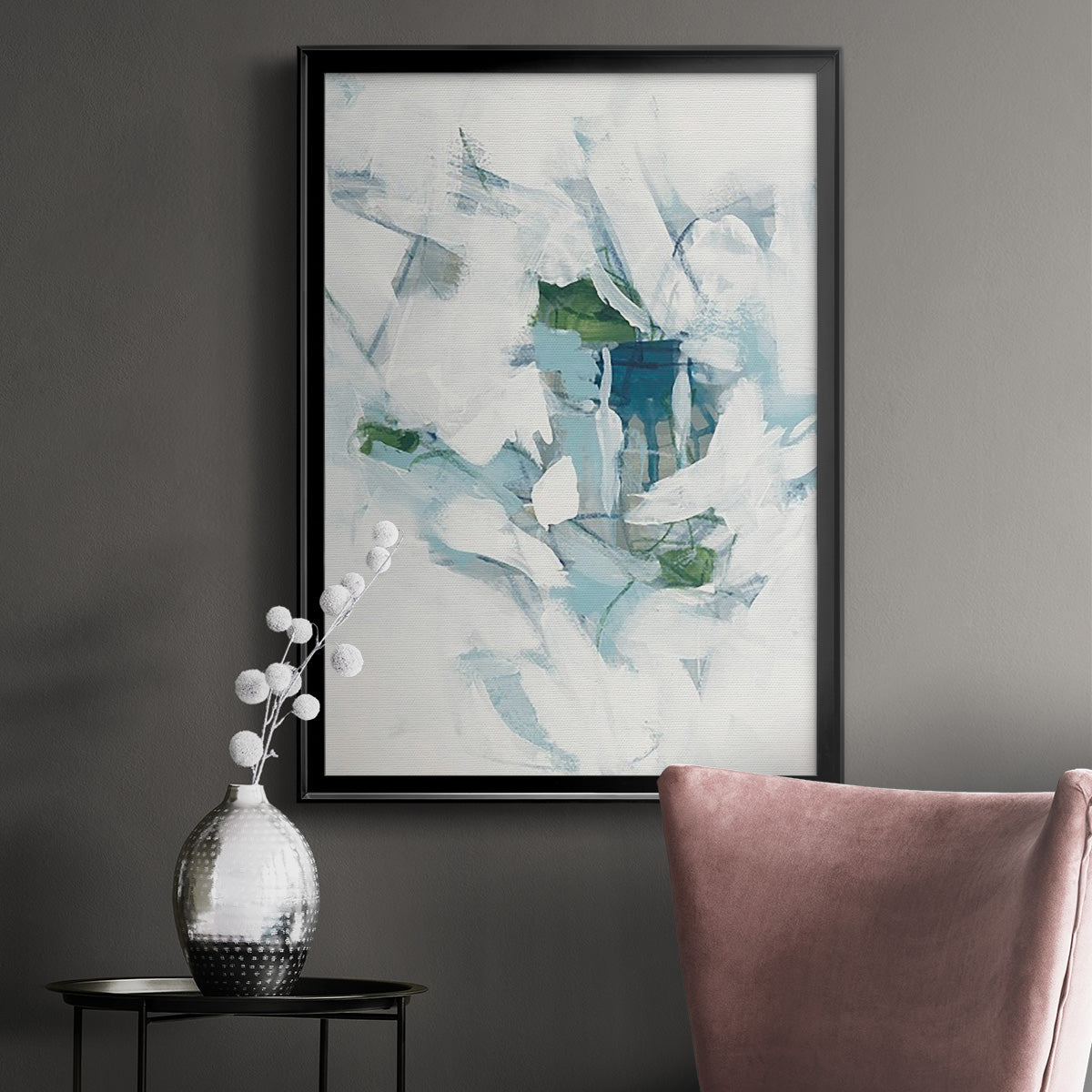Ice Cavern III - Modern Framed Canvas Print