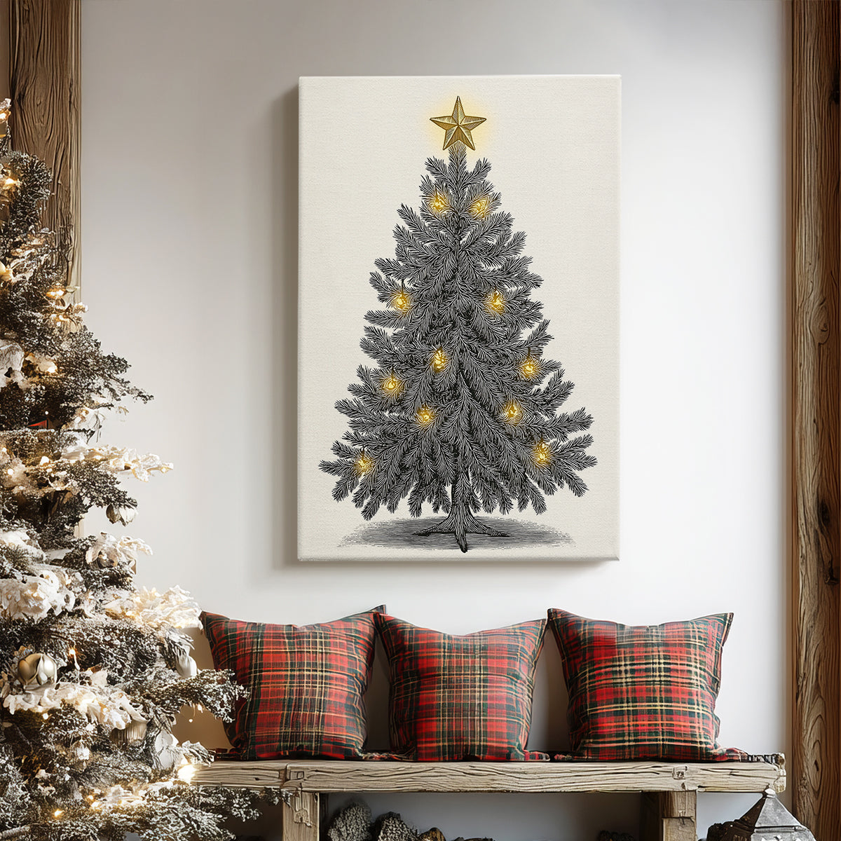 Pearled Sleigh Promise - Canvas Art Print