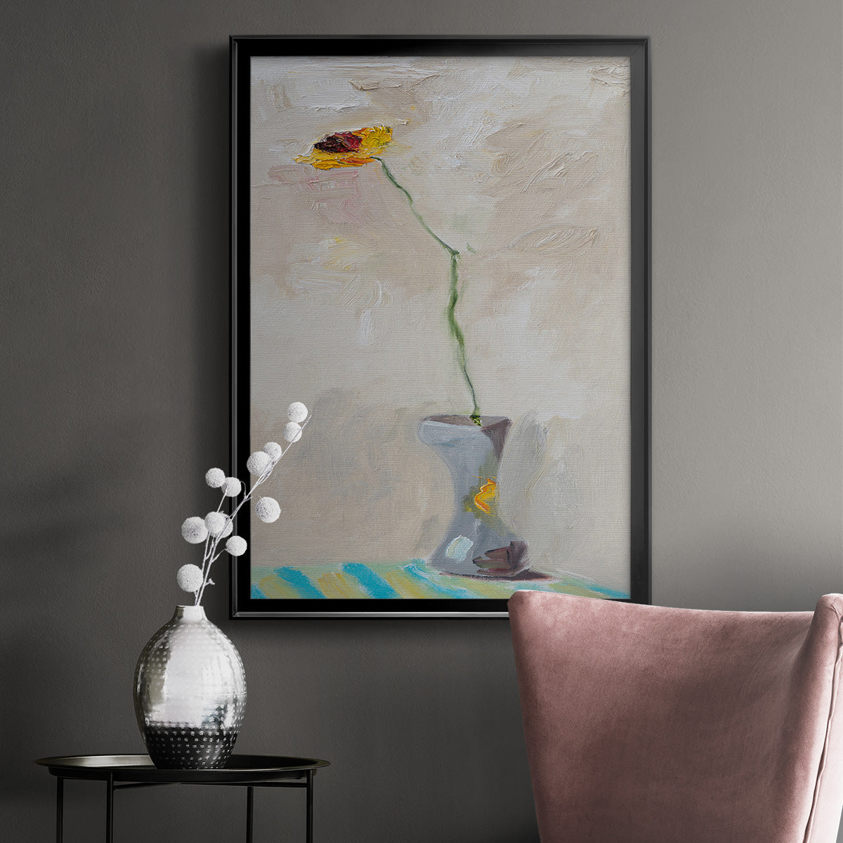 Single & Ready to Mingle - Modern Framed Canvas Print