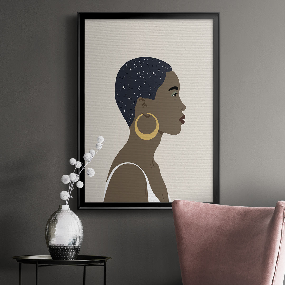 Heavenly Hair IV - Modern Framed Canvas Print