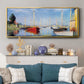 Pleasure Boats at Argenteuil - Floater Framed Canvas Print