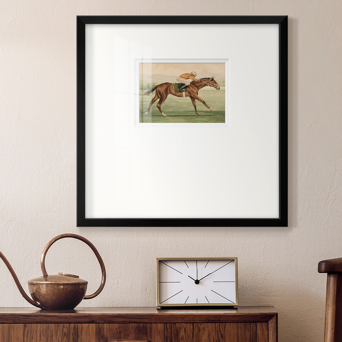 Vintage Equestrian II Premium Framed Print Double Matboard