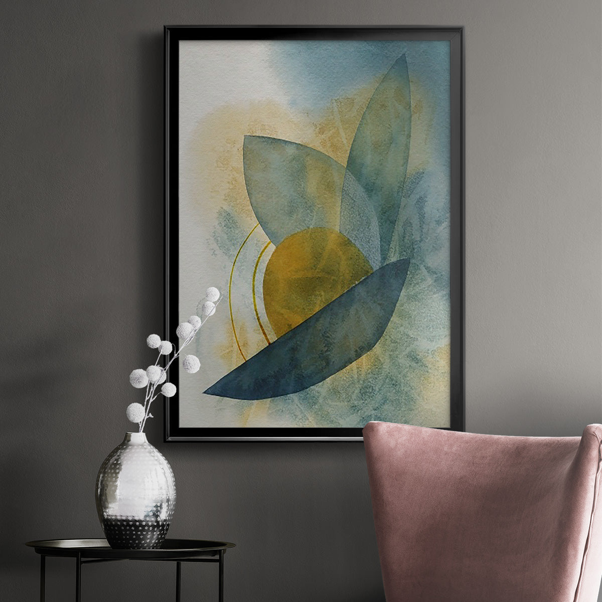 Solar Shapes II - Modern Framed Canvas Print