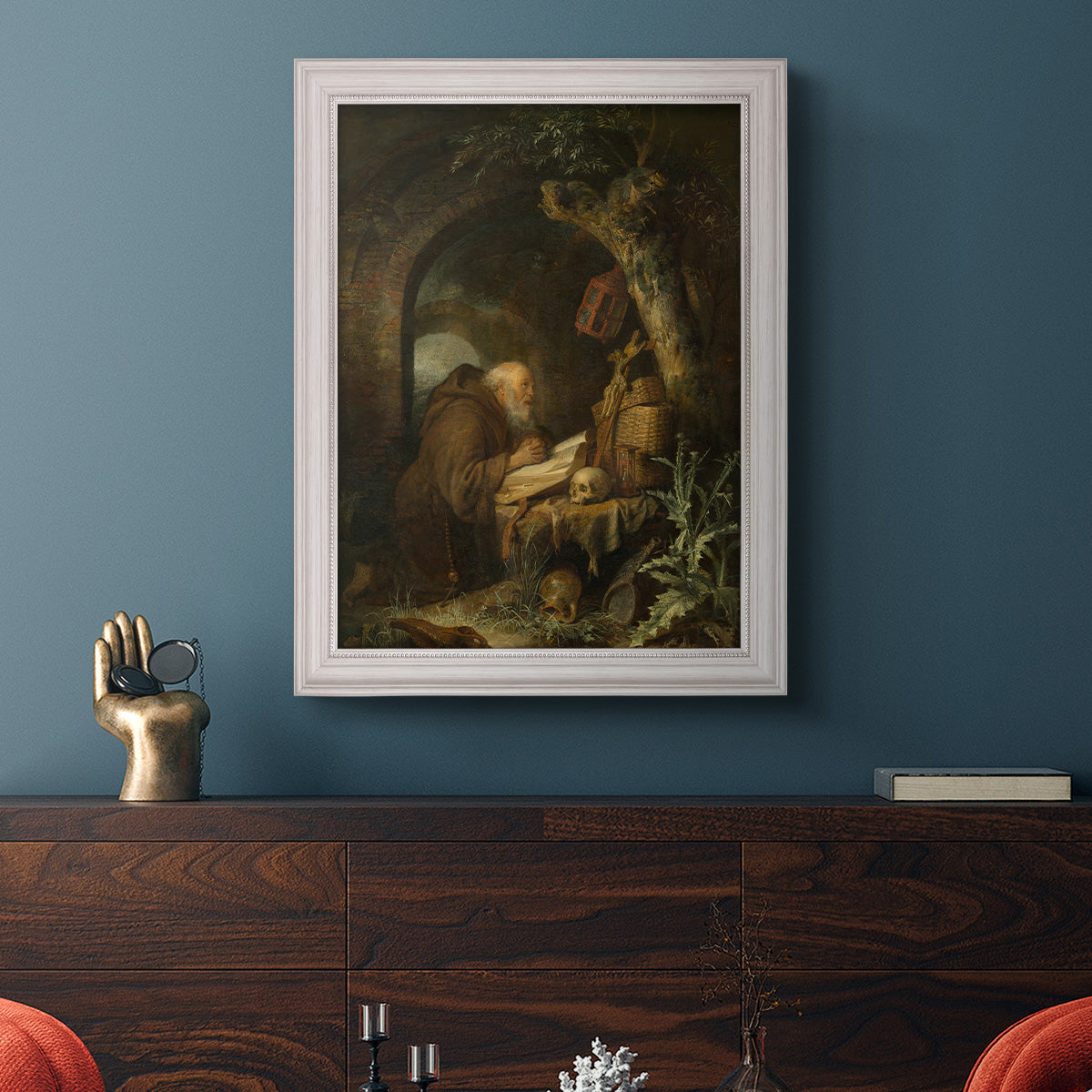 The Hermit, 1670 - Ornate Framed Canvas Print