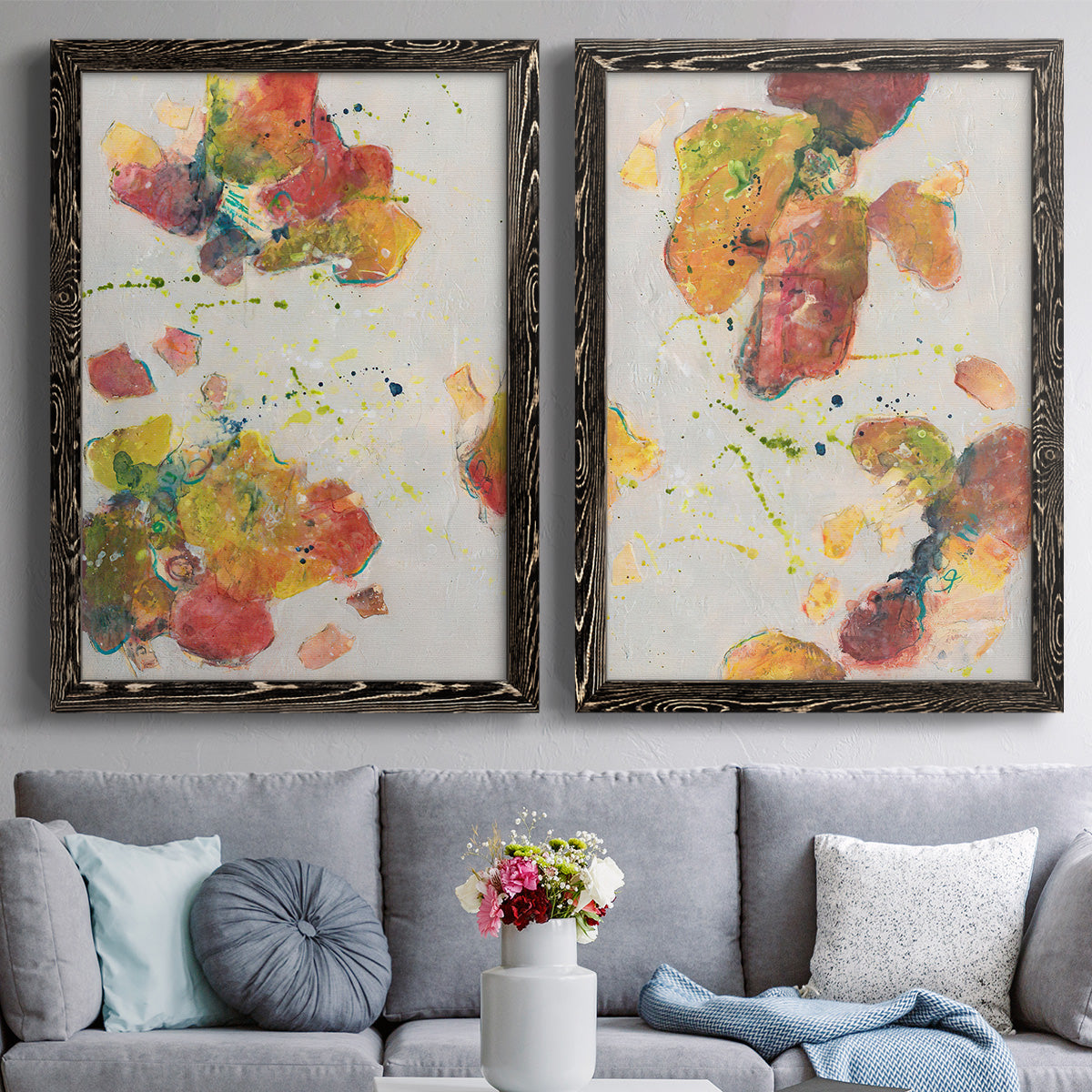 Attracting Love I - Premium Framed Canvas 2 Piece Set - Ready to Hang