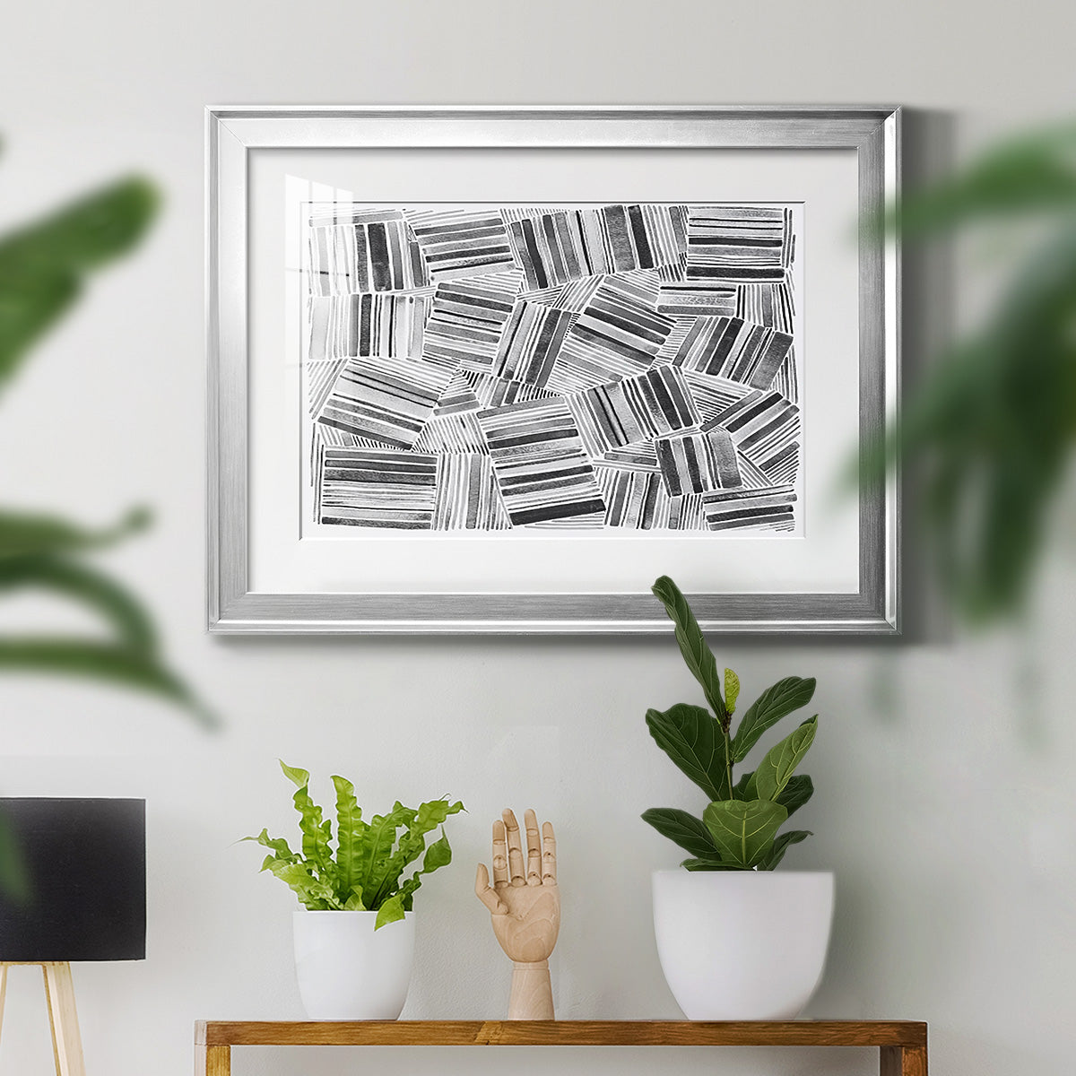 Quilted Pattern III - Modern Framed Art Print
