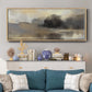 Misty Pond - Floater Framed Canvas Print