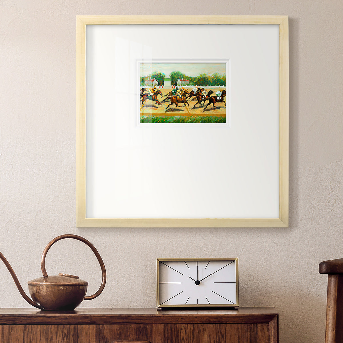 Dat at the Race III Premium Framed Print Double Matboard