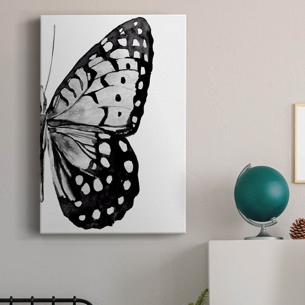 Monochrome Wings II Premium Gallery Wrapped Canvas - Ready to Hang