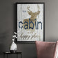 Happy Place Cabin - Modern Framed Canvas Print